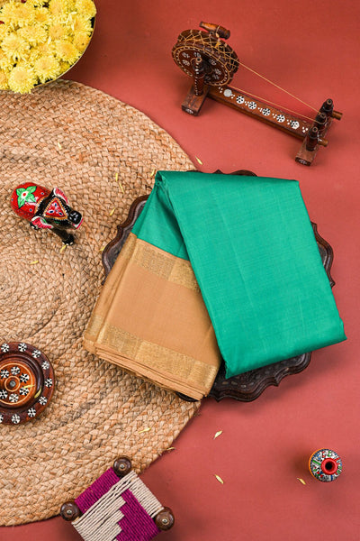 Sea Green Kanchipuram Silk Saree