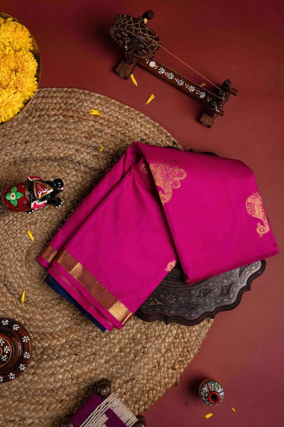 Rani Pink Kanchipuram Silk Saree