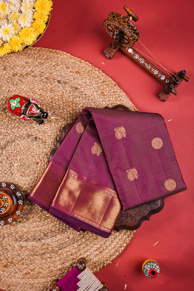 1247019-PALAM-SILKS-SHOP-ONLINE-Purple Kanchipuram Silk Saree