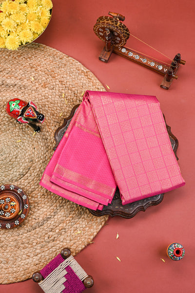 Pink Kanchipuram Silk Saree