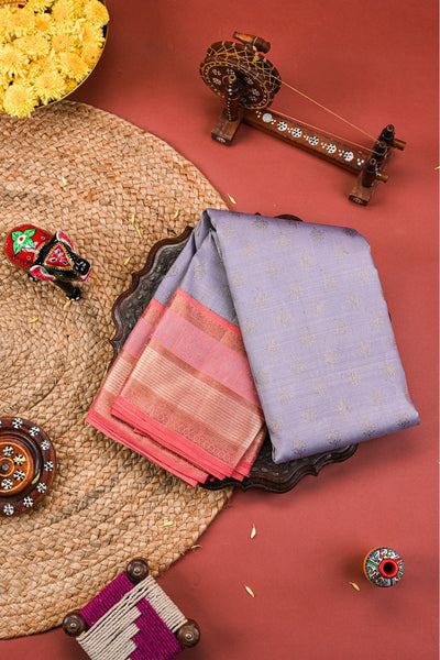 Lavendar Kanchipuram Silk Saree