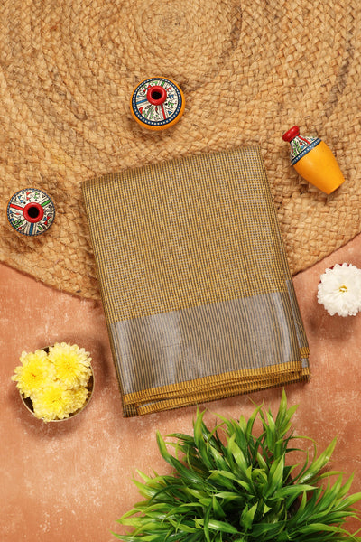 Sand Brown Semi Silk Cotton Saree