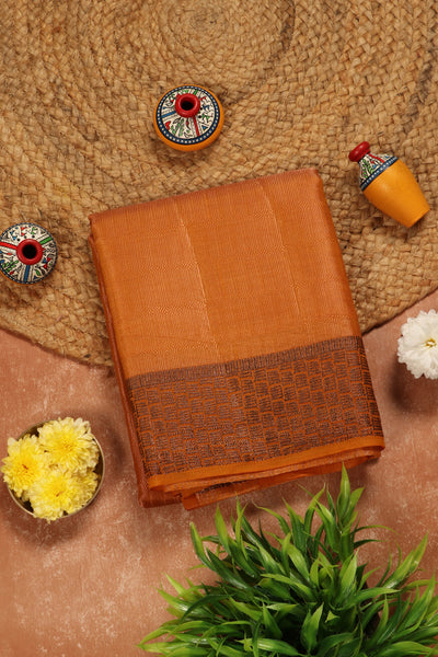 Brown Semi Tussar Saree