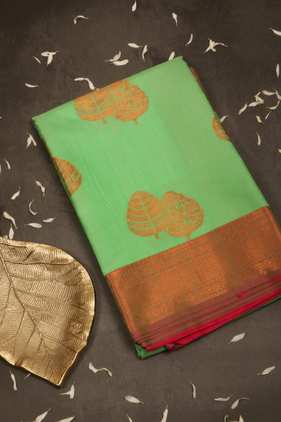 1218785-PALAM-SILKS-SHOP-ONLINE-Green Tanchui Saree