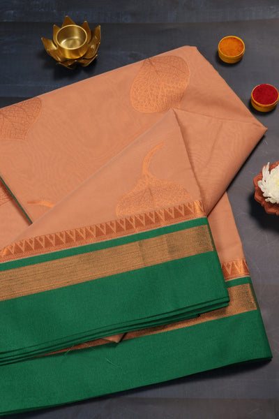 Chiku Semi Silk Cotton Saree