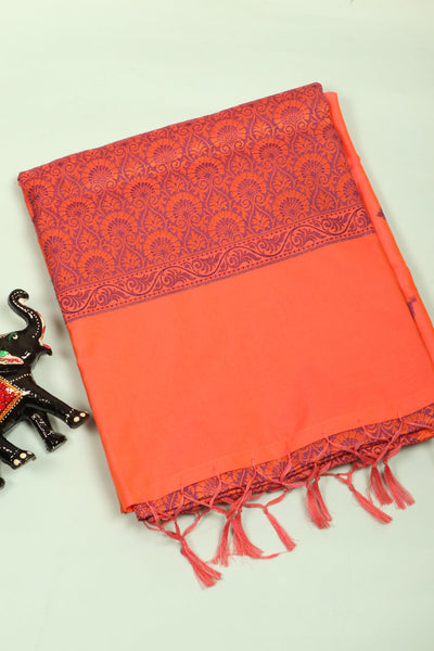 1215457-PALAM-SILKS-SHOP-ONLINE-Orange Semi SIlk Cotton Saree