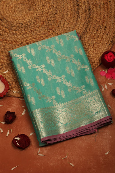 1247171-PALAM-SILKS-SHOP-ONLINE-Turquoise Blue Semi Silk Cotton Saree