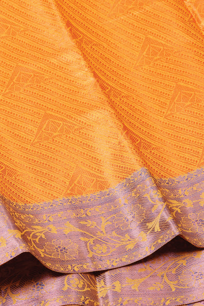 Palam-Silks-Shop-Online-Mango Yellow Art Silk Saree