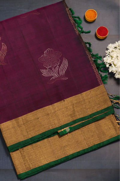 Purple Softsilk Saree