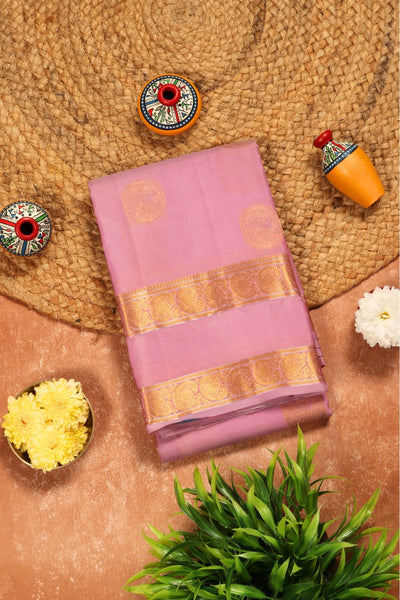 Onion Pink Silk Mix Saree