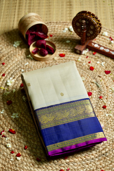 1247362-PALAM-SILKS-SHOP-ONLINE-Off-White Kanchipuram Silk Saree