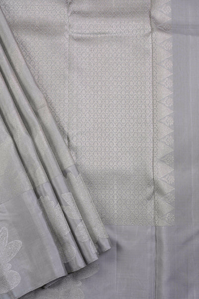 Grey Kanchipuram Silk Saree