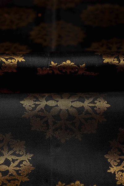 1203295-PALAM-SILKS-Black Kanchipuram Silk Saree