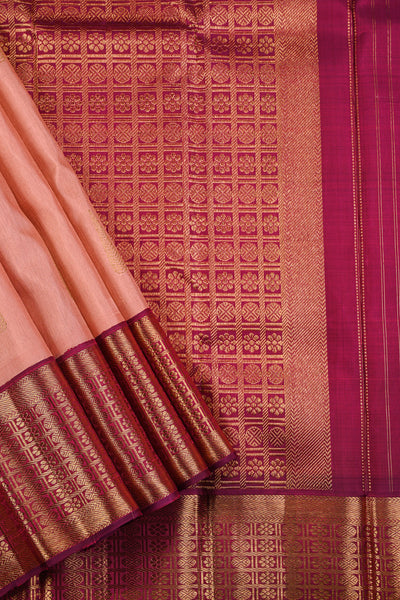 Onion Pink Kanchipuram SIlk Saree