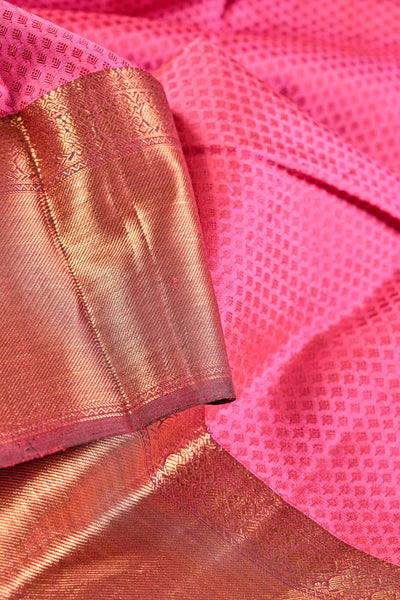 Salmon Pink Kachipuram Silk Saree