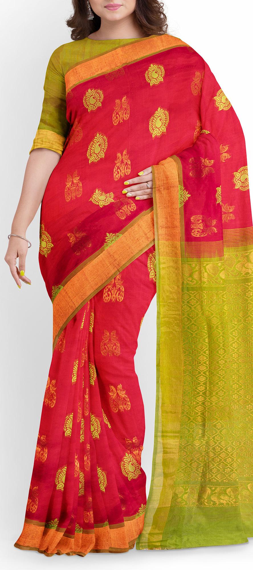 Buy R R B RETAIL Woven Paithani Jacquard, Pure Silk Blue Sarees Online @  Best Price In India | Flipkart.com